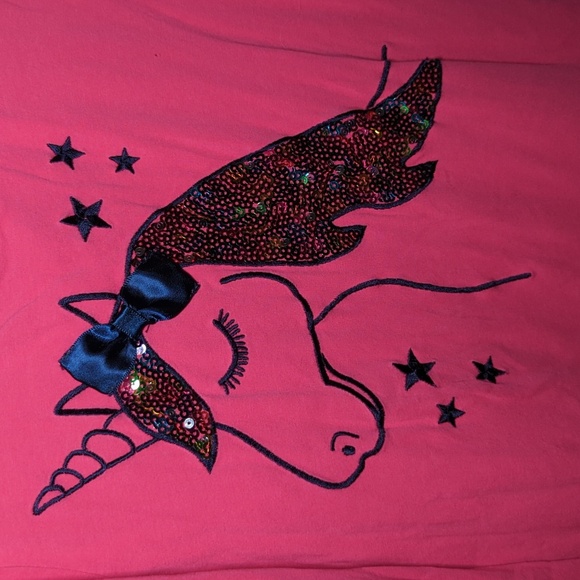 Flapdoodles Pink Sequin Unicorn Tutu Dress Girls Size 7-8 - Picture 3 of 5